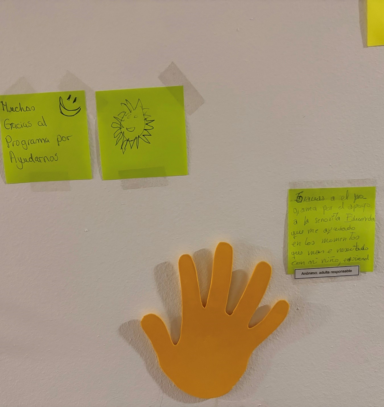 Experiencias de superación y aprendizajes visibilizadas en el mural.