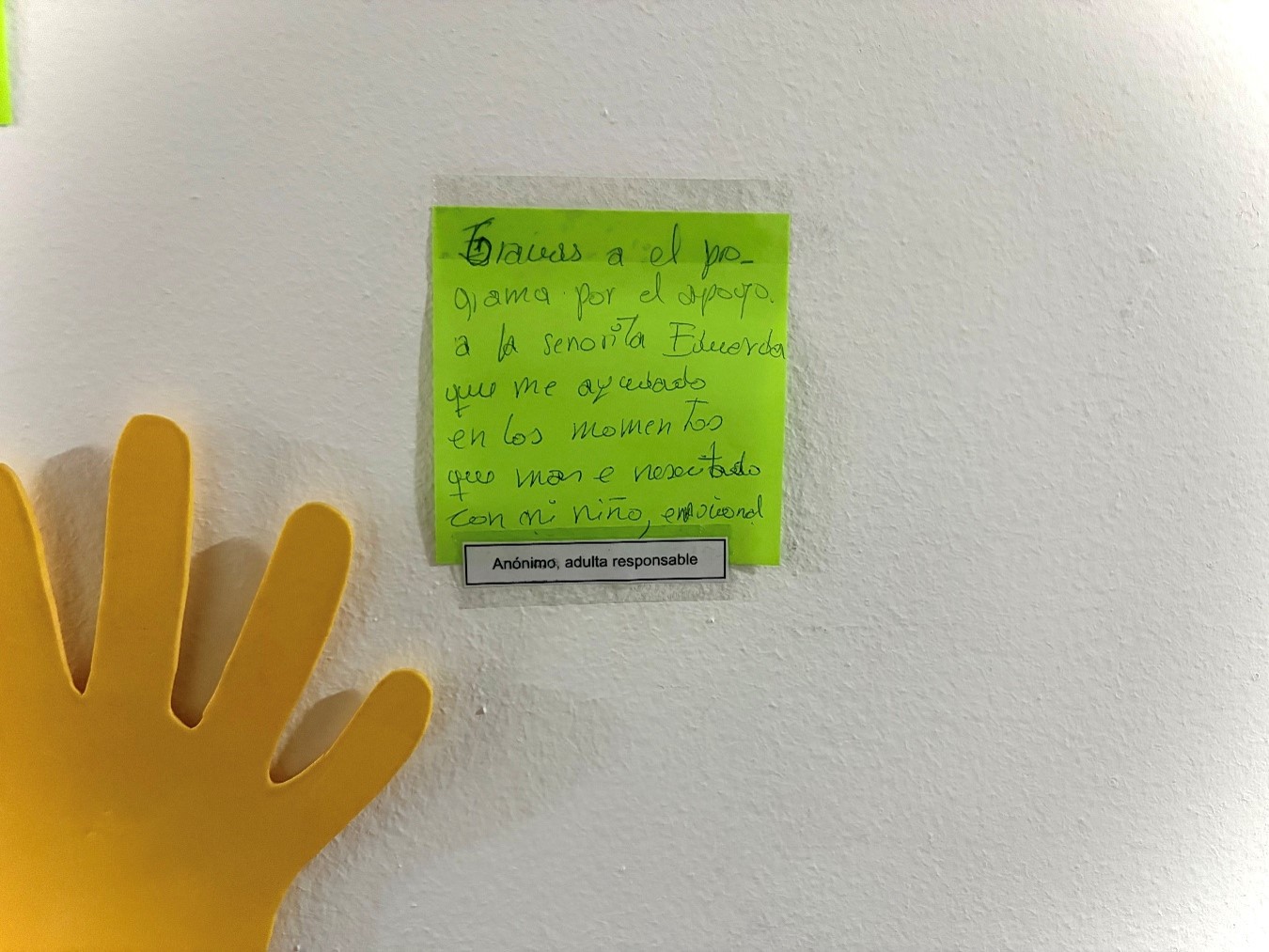 Registro de mensajes y huellas del proceso participativo.