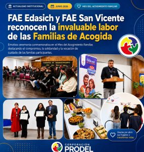 FAE Edasich y FAE San Vicente reconocen la invaluable labor de las Familias de Acogida - PORTADA - PRODEL