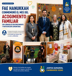 FAE Hanukkah conmemoró el Mes del Acogimiento Familiar - Portada - Prodel