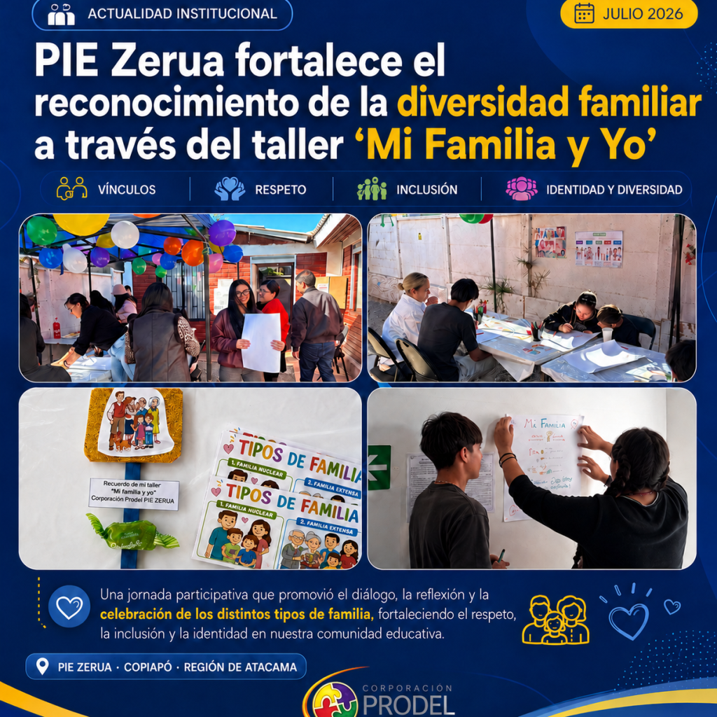 PIE Zerua fortalece el reconocimiento de la diversidad familiar a través del taller “Mi Familia y Yo”