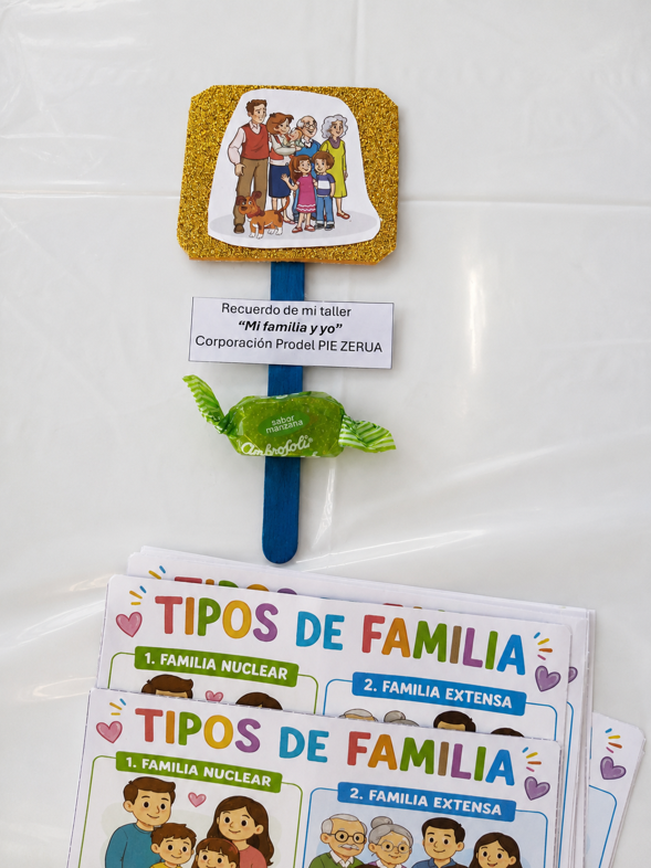 Materiales del taller Mi Familia y Yo
