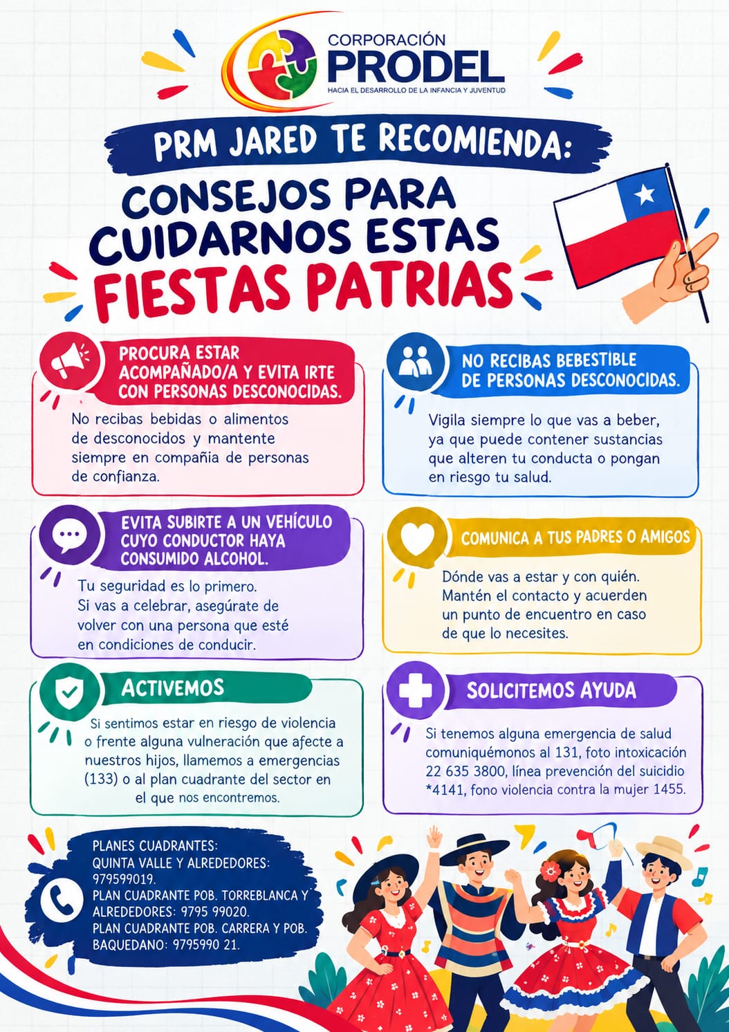Material preventivo Fiestas Patrias PRODEL 1
