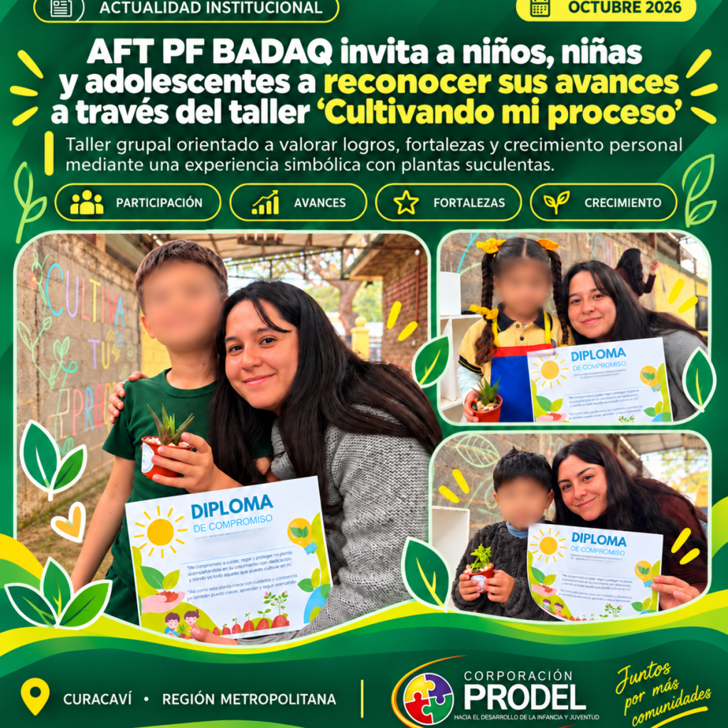 AFT PF BADAQ Invita a Niños, Niñas y Adolescentes a Reconocer Sus Avances a Través del Taller “Cultivando mi Proceso”